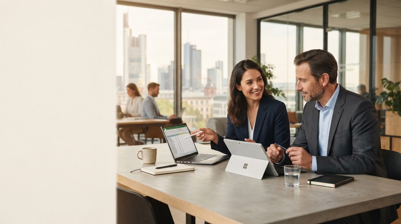 Equitable Gaintor advisor reviewing AI-generated portfolio stability data